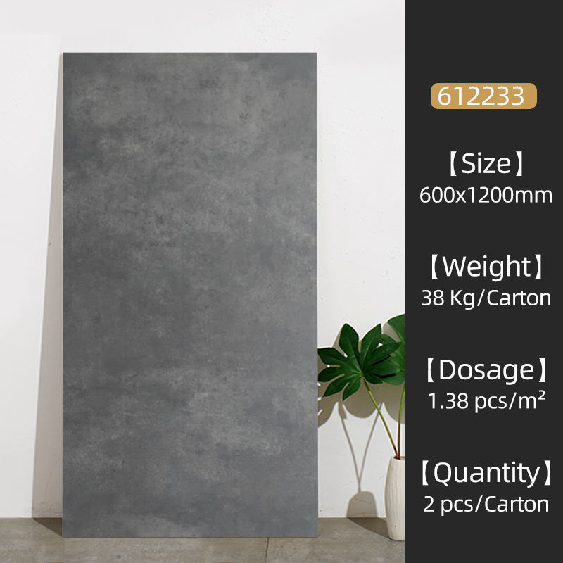 10mm Thickness Big Slab Black Marble Design Floor Ceramic Glazed Porcelanto Bathroom Tiles 600*1200mm