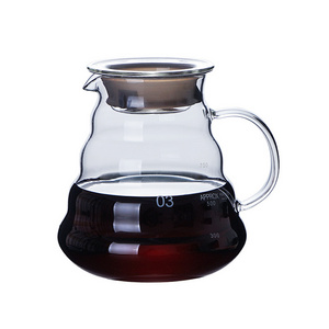 Wholesale Heat Resistant Borosilicate Glass Coffee Maker Pour Over Glass Cloud Coffee Pot