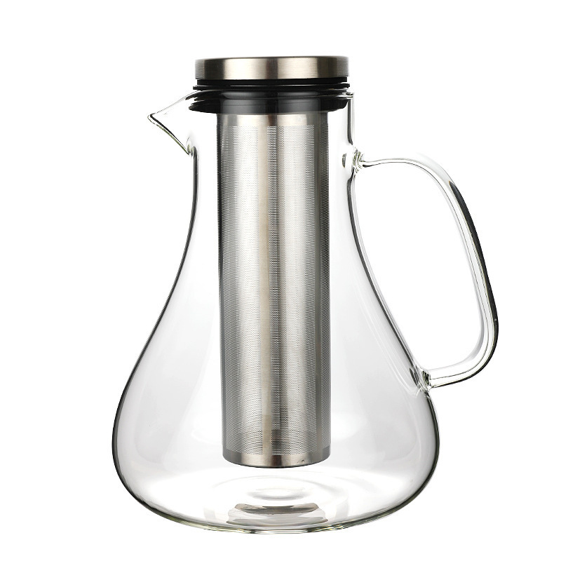 borosilicate glass iced coffee tea maker cold brewer coffee maker with lid