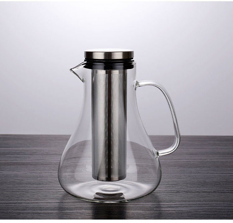 borosilicate glass iced coffee tea maker cold brewer coffee maker with lid