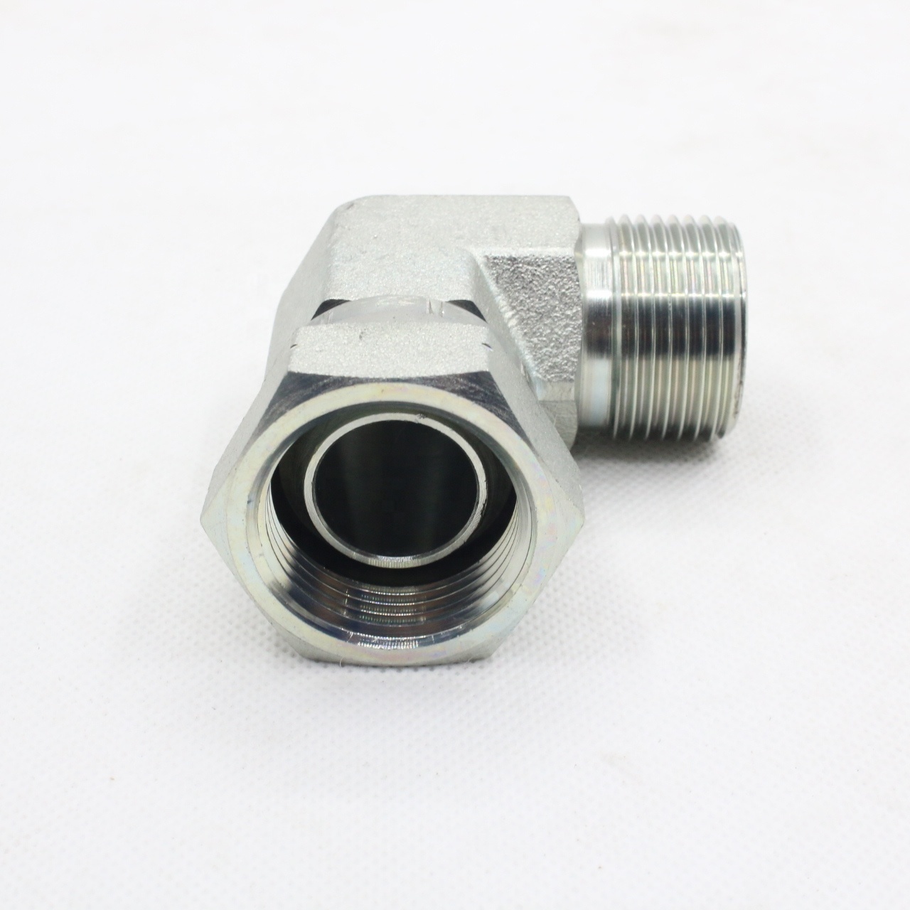 High Quality Steel Carbon BSP Female to BSP Male 90 Degrees Hydraulic  Adapter