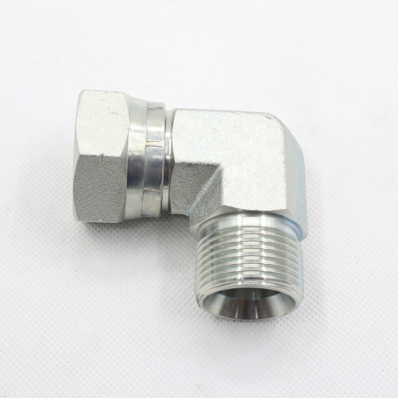 High Quality Steel Carbon BSP Female to BSP Male 90 Degrees Hydraulic  Adapter