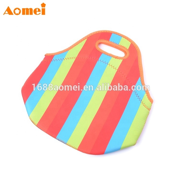 Wholesale Stock Custom Printed Size Personalized Hot Sale Waterproof General Neoprene Insulator Lunch Bag Cooler Box Case