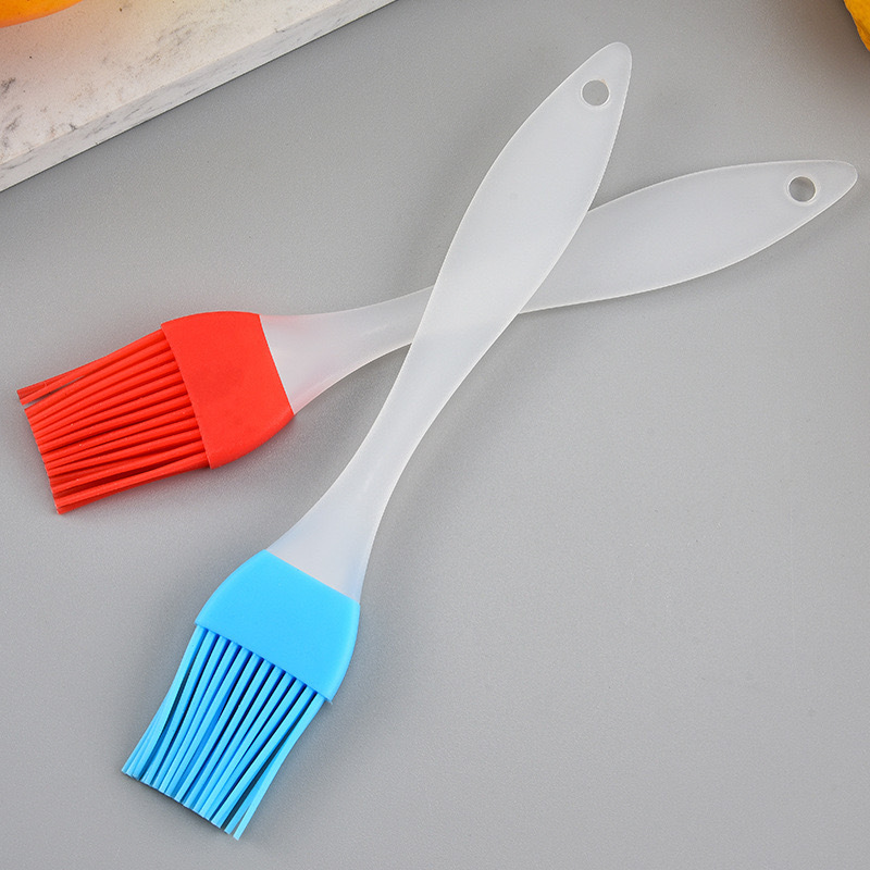 Wholesale Plastic baking tools split silicone scraper kitchen accessories Semi transparent handle food grade silicone brush