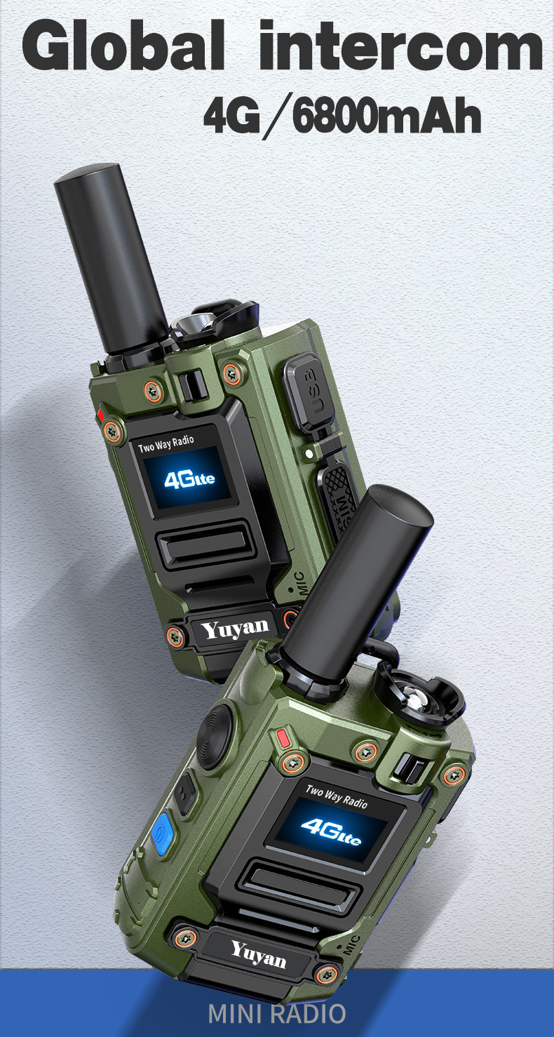 Yuyan G300 rugged  4g two-way radio ptt walkie-talkie sim card poc  radio poc walkie talkie long range 5000km pair