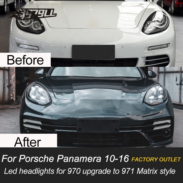 [1979LL]2016 2015 2011 2010 970 car lights upgrade to 2023 matrix pdls led headlights for Porsche panamera 970.1 970.2