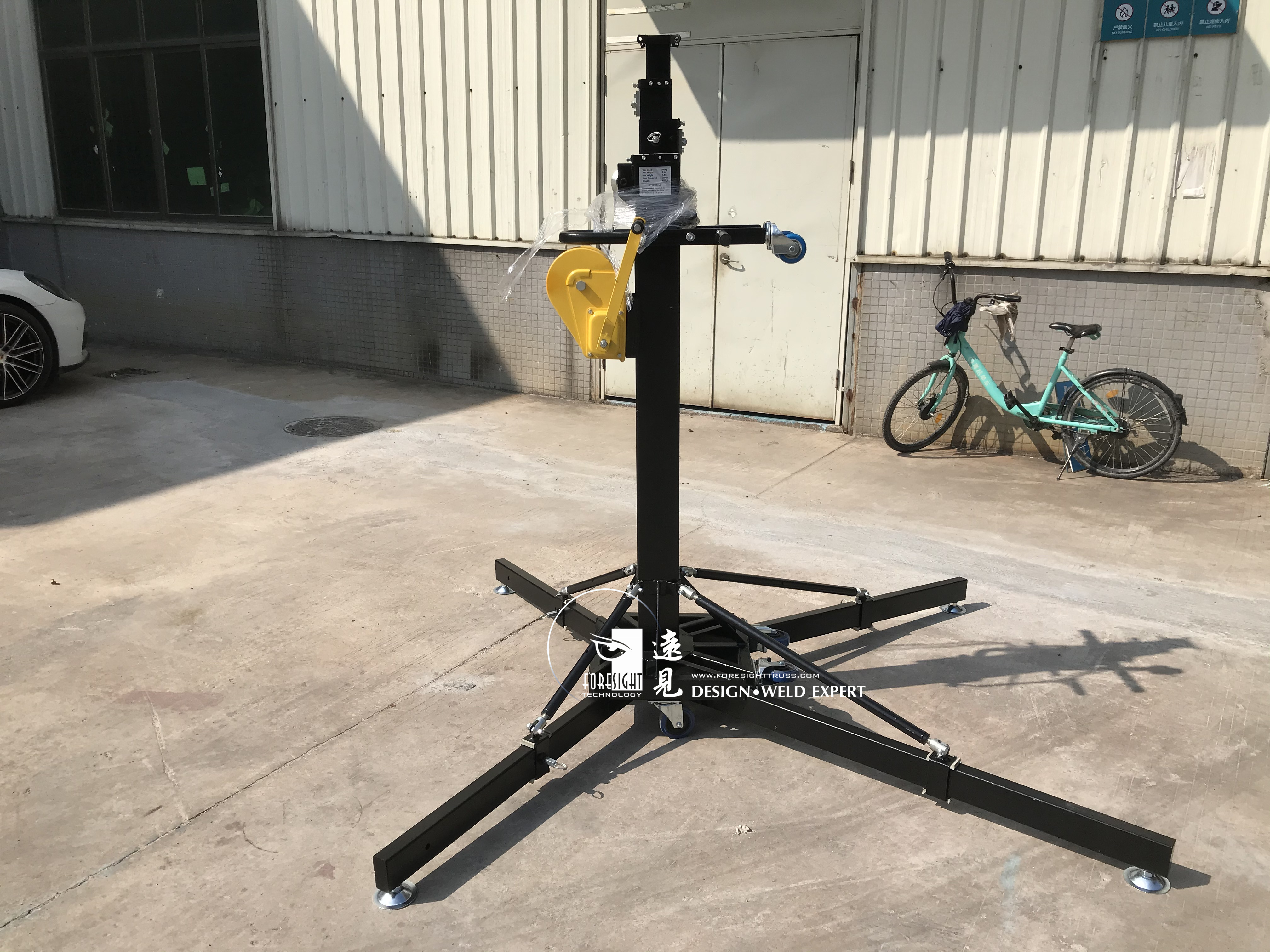 Aluminum line array lifting tower crank stand stage lighting stands heavy duty high lighting stand