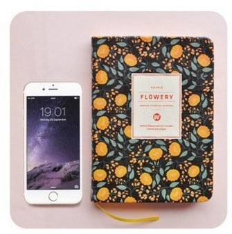 Wholesale small fresh custom A5 PU leather floral cover notebooks printing with planner design