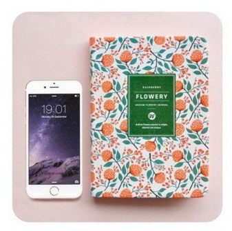 Wholesale small fresh custom A5 PU leather floral cover notebooks printing with planner design