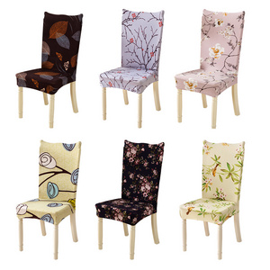 High Stretch Spandex Polyester Adjustable Elastic Dining Room Chair Cover Washable Chair Protector