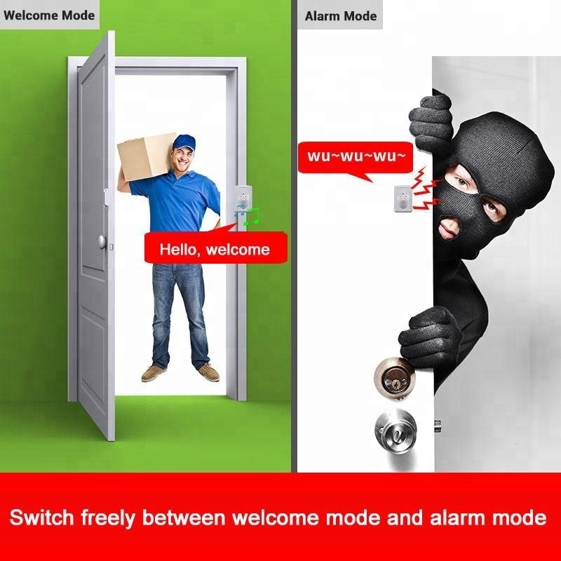 Wireless Automatic Doorbell Smart Magnetic Door and Window Open Alarm Sensor with Customizable Voice