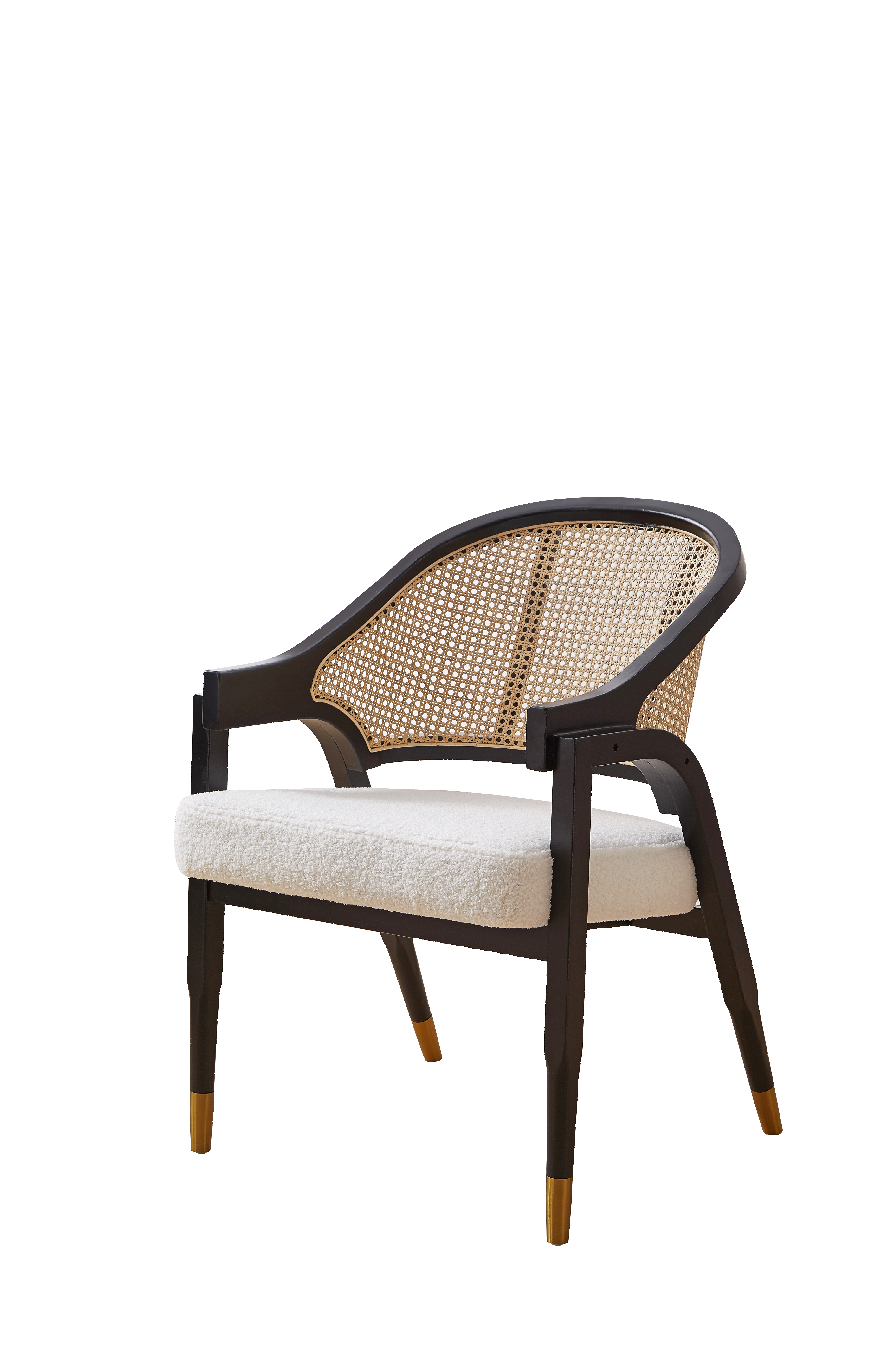 YJZMKJ Upholstery Leather Fabric Black Solid Wood Dining Arm Chair Wholesales Restaurant Home Furniture