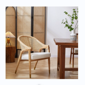 Rattan Outdoor Chair and Table Black Dining Chair Wooden Dining Chairs for Hotel and Restaurant