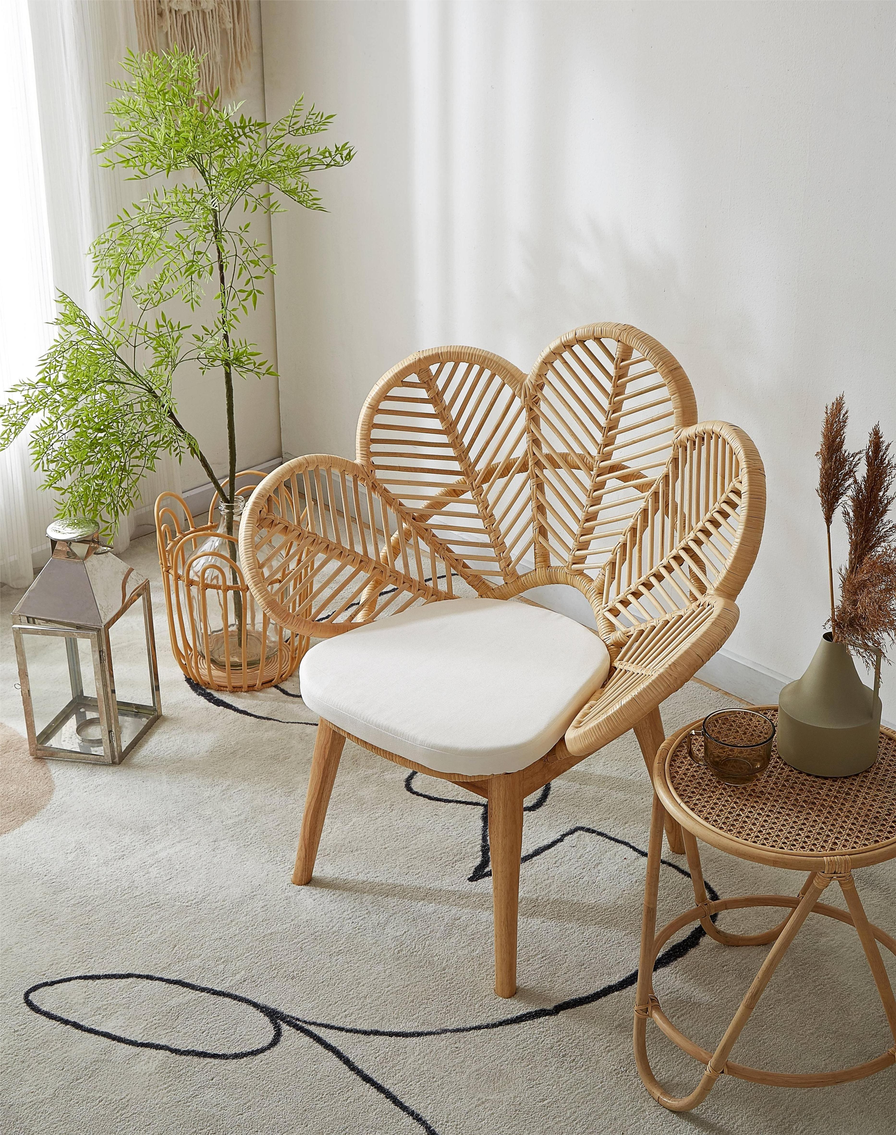 New Peacock Rattan Chair Cane Wicker Relaxing Outdoor Garden Furniture Garden Chairs Indoor Living Room Peacock Rattan Chair