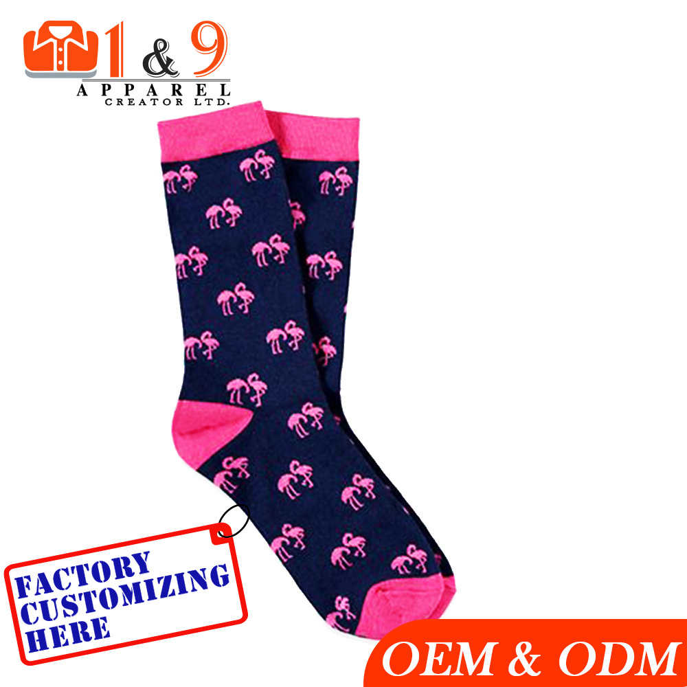 Cartoon tube socks top quality custom cotton printed socks men