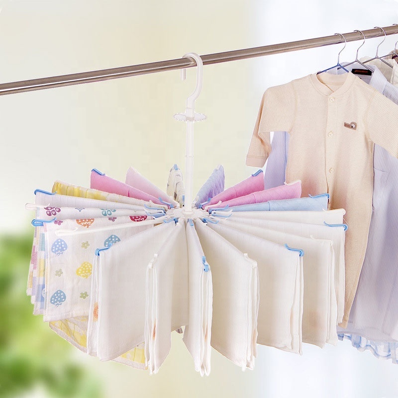 Umbrella Shaped Towel Hanger Plastic Rotate Drying Rack For Underwear Sock Cloth hanger