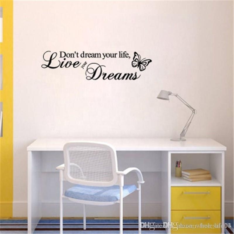 Don't Dream Your Life Praise God Quote Vinyl Wall Decal Wall Lettering Art Words Wall Stickers DIY Home Decoration