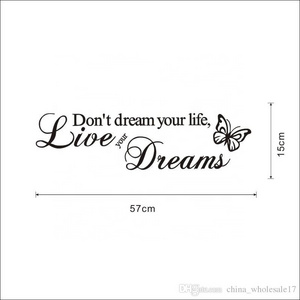 Don't Dream Your Life Praise God Quote Vinyl Wall Decal Wall Lettering Art Words Wall Stickers DIY Home Decoration