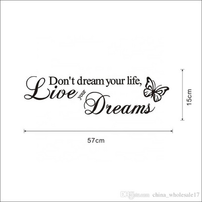 Don't Dream Your Life Praise God Quote Vinyl Wall Decal Wall Lettering Art Words Wall Stickers DIY Home Decoration