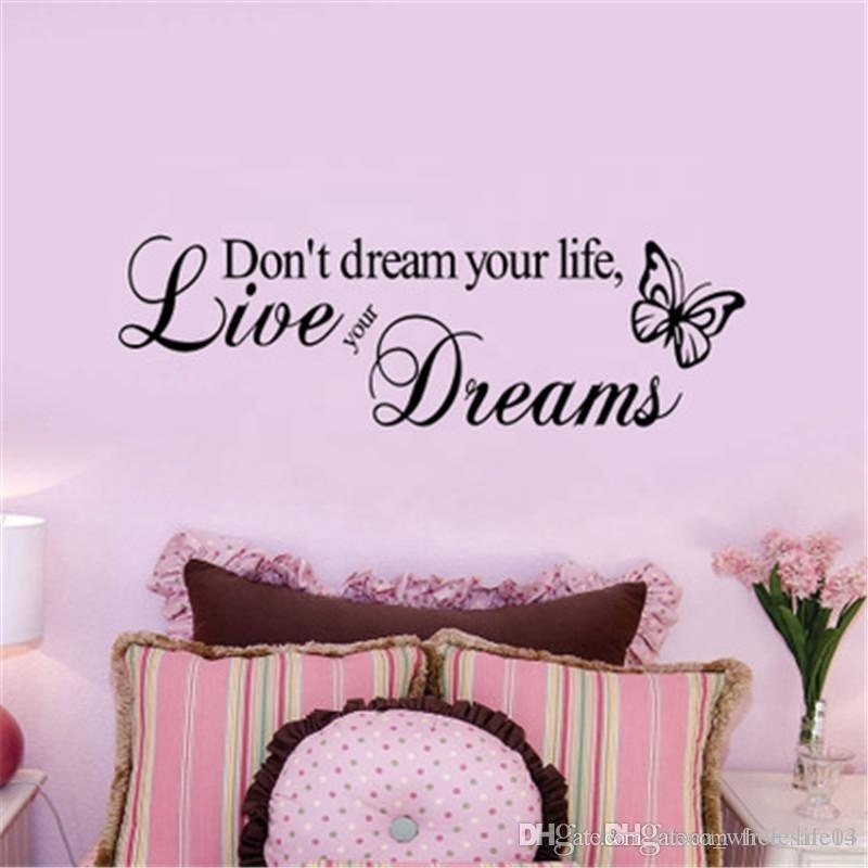 Don't Dream Your Life Praise God Quote Vinyl Wall Decal Wall Lettering Art Words Wall Stickers DIY Home Decoration