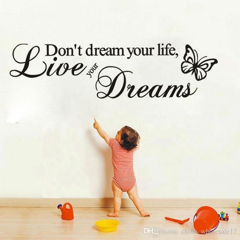 Don't Dream Your Life Praise God Quote Vinyl Wall Decal Wall Lettering Art Words Wall Stickers DIY Home Decoration