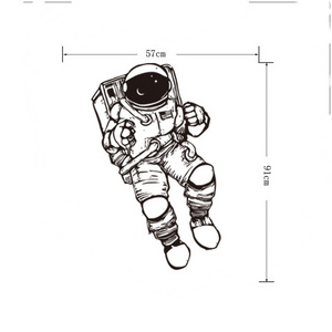 3D Cute Astronauts Wall Stickers Space Cartoon Mural Art For Kids Room Sitting Room Wall Posters Home Decor Wallpaper