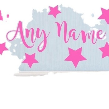 Personalized Stars Any Name Vinyl Wall Sticker Art Decal Kids Bedroom Wall stickers for kids room Living room Vinyl Mural