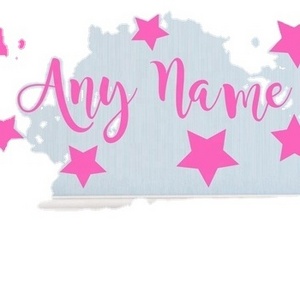 Personalized Stars Any Name Vinyl Wall Sticker Art Decal Kids Bedroom Wall stickers for kids room Living room Vinyl Mural