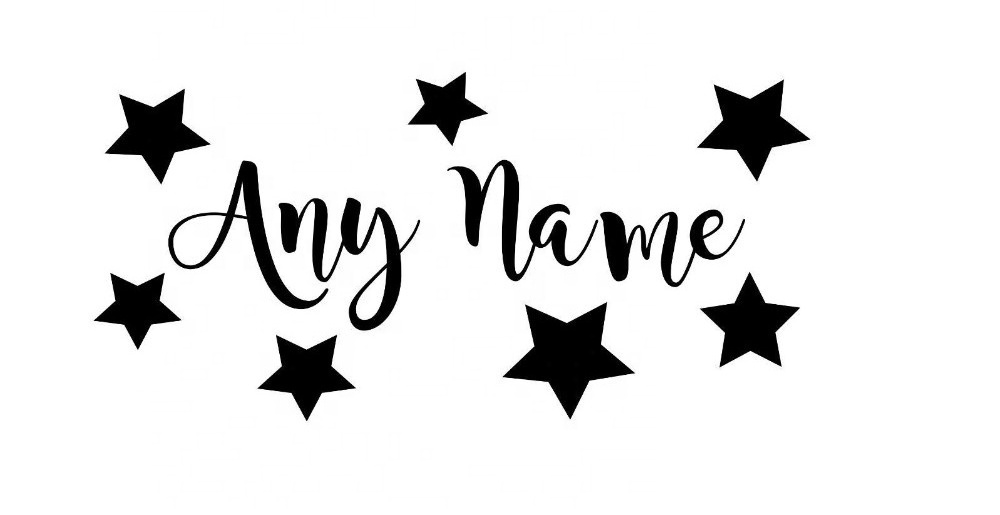 Personalized Stars Any Name Vinyl Wall Sticker Art Decal Kids Bedroom Wall stickers for kids room Living room Vinyl Mural