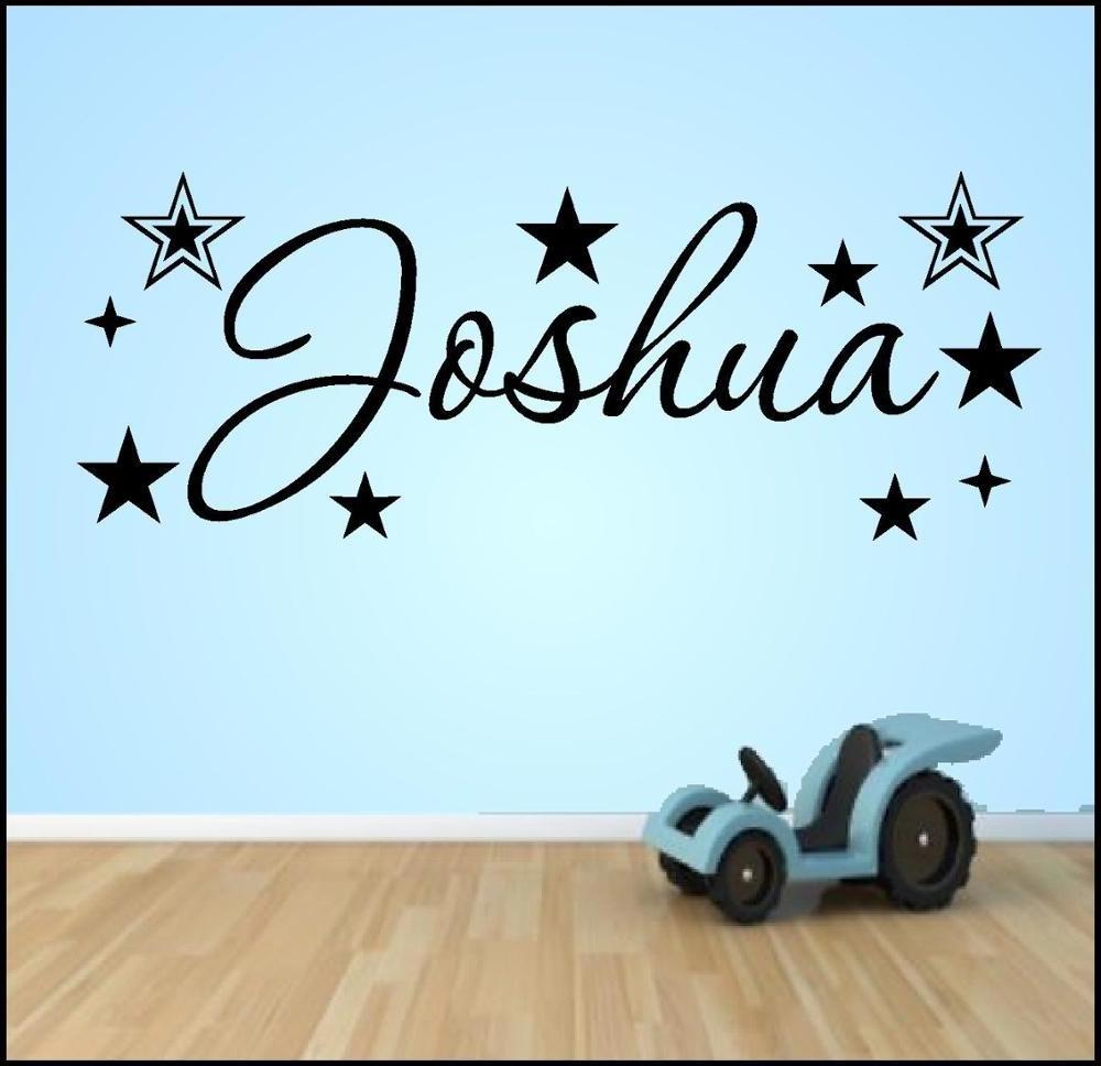 Creative wall sticker stars custom name, boy baby room decorative wall stickers, removable stickers Environmental Art