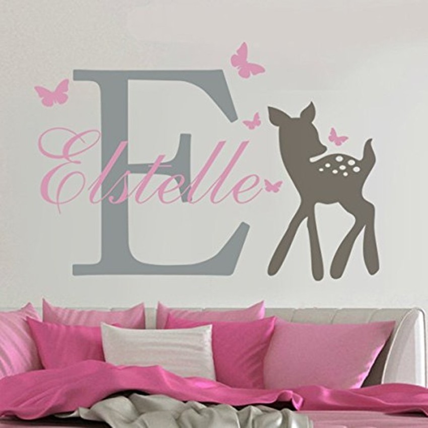 Baby Nursery Room Wall Sticker Custom Name For Girl and Boy Wall Decal Nursery Mural Poster Decor