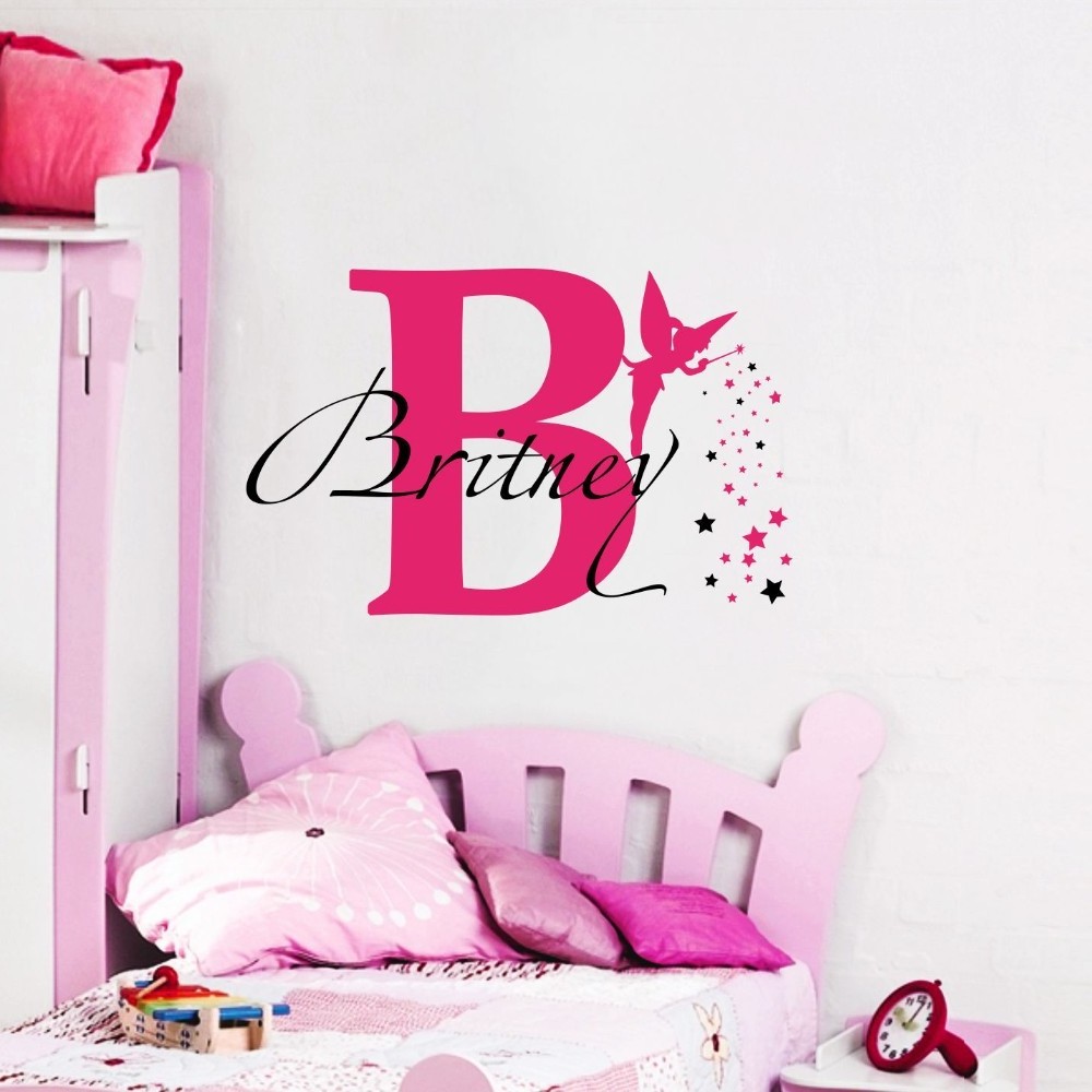 Baby Nursery Room Wall Sticker Custom Name For Girl and Boy Wall Decal Nursery Mural Poster Decor