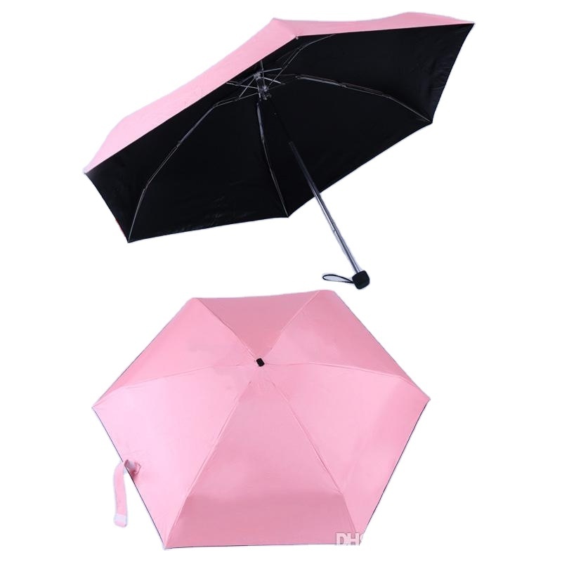 Portable Men's Umbrella Mini Pocket Umbrellas Prevent UV Rainproof Folding ladies small three fold umbrella