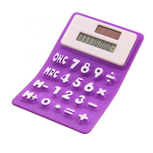 Calculator Solar Soft Silicone Portable Mini Ultra Thin Kid Students School