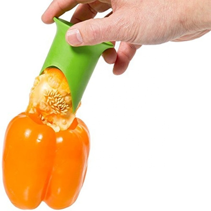 2Pcs/Set Creative Pepper Corer Slicer Seeded Remover Device Tomato Coring Fruit Vegetable Cutter Gadgets Cooking Tools