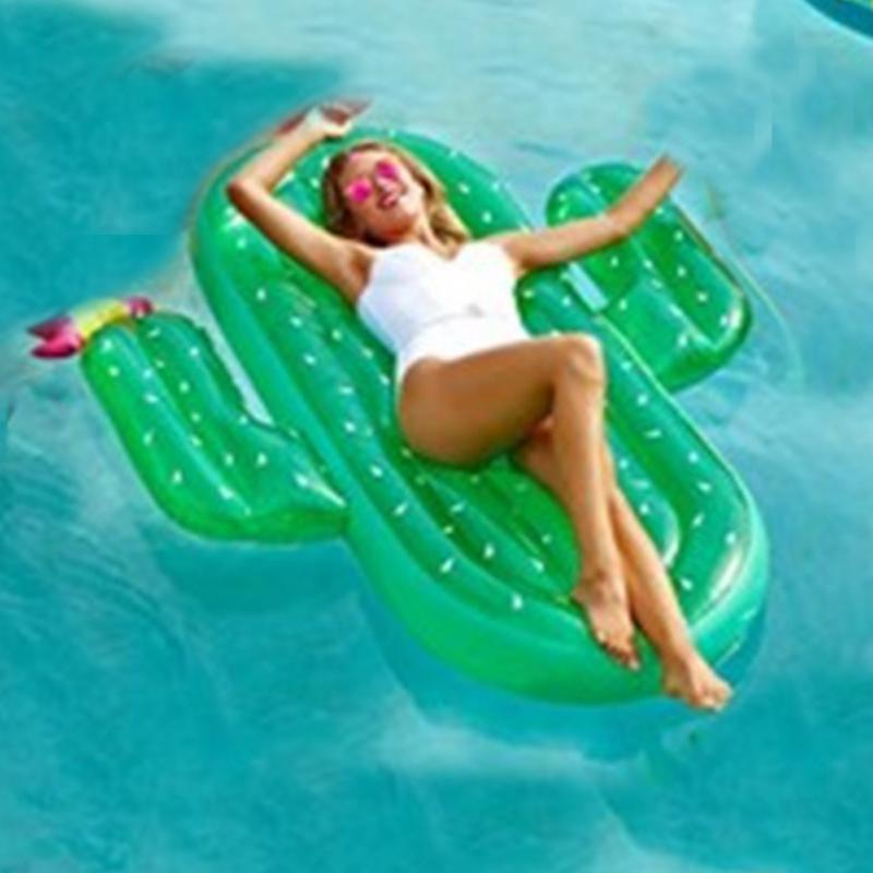 Men Adults Giant Pool Float Inflatable Cactus Floating Mattress Lounger Water Sport Buoy Beach Toys Fun Raft Lifebuoy