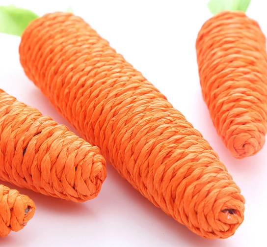 1 Pc Carrot Shaped Paper Ropes Weave Pet Toy Chew Cat Toy Safe Toy For Kitten Molar Biting Playing Product Interactive Accessory