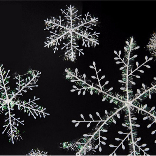 Christmas Tree Decorations Snowflakes 30pcs 6cm White Plastic Artificial Snow Christmas Decorations for Home Navidad