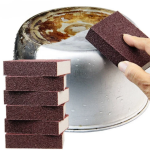 Magic Sponge Eraser Descaling Emery Cleaning Brush Silicon Carbide Descaling Cleaning Brush Stove Top Pot Kitchen Tools