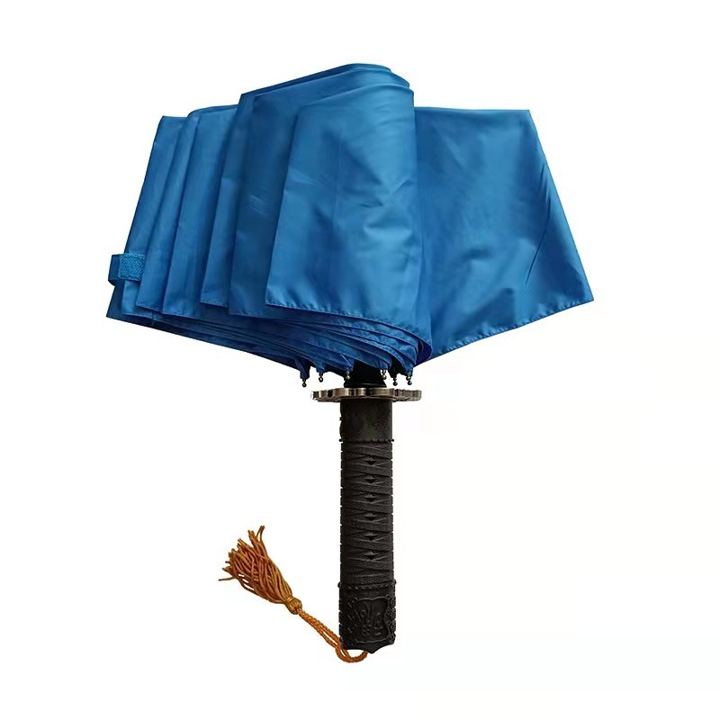 Man Automatic Folding Umbrella Rain Japanese Samurai Sword Knife Umbrella Windproof Creative Female Male Large Parasol