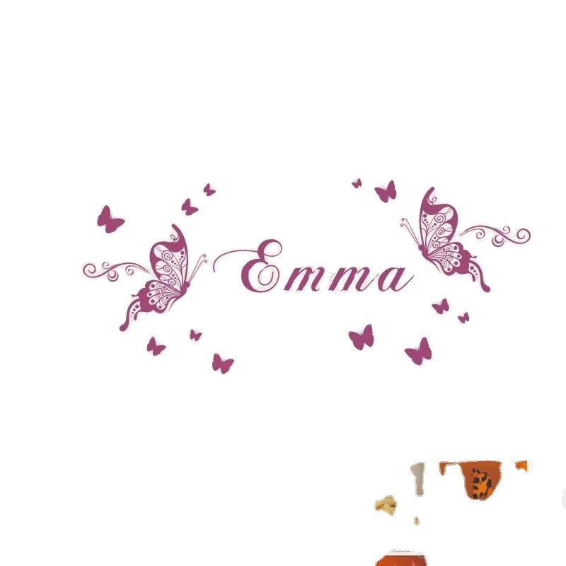 Butterfly Wall Sticker Personalized Name Vinyl DIY Nursery Butterflies Art Decals Poster Girls Kids Rooms Decoration Home Decor