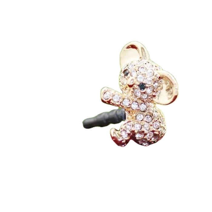 10Pcs Mobile Cell Phone Cute Dust Plug Accessories Diamond decoration Gift Dirt-Resistant Earphone Jack Plug