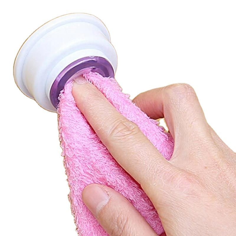 Wash Cloth Clip Holder Dishcloth Storage Rack Kitchen Bathroom Detachable Hand Towel Hanger Sucker Cup Hook