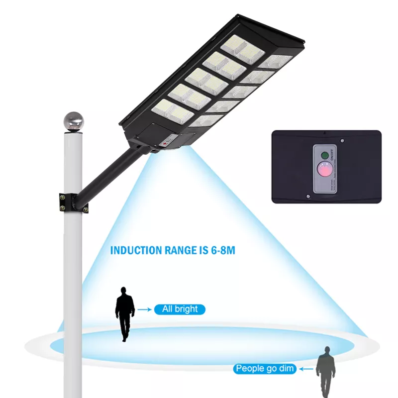 High Power IP65 ABS Motion Sensor Smart Outdoor All In One 100W 300W 500W Solar Street Light