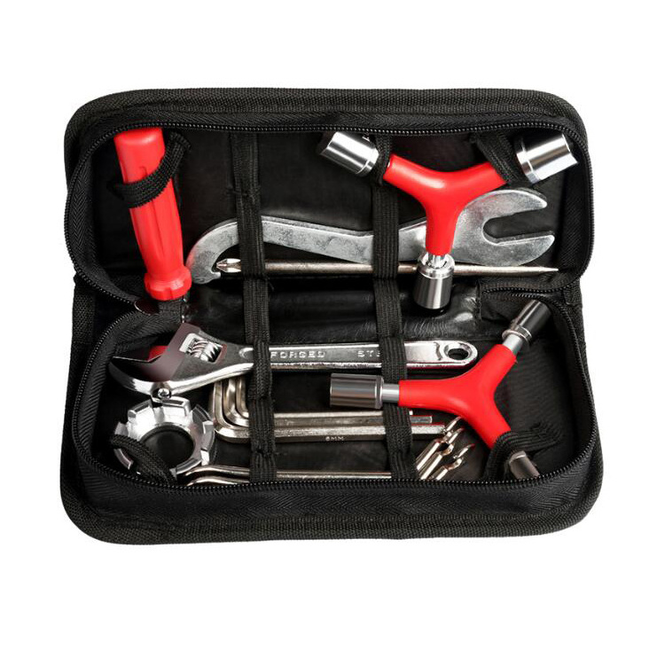 Nylon carry packing bag with mountain road bike repair tools kit wrench Screwdriver tire changing lever