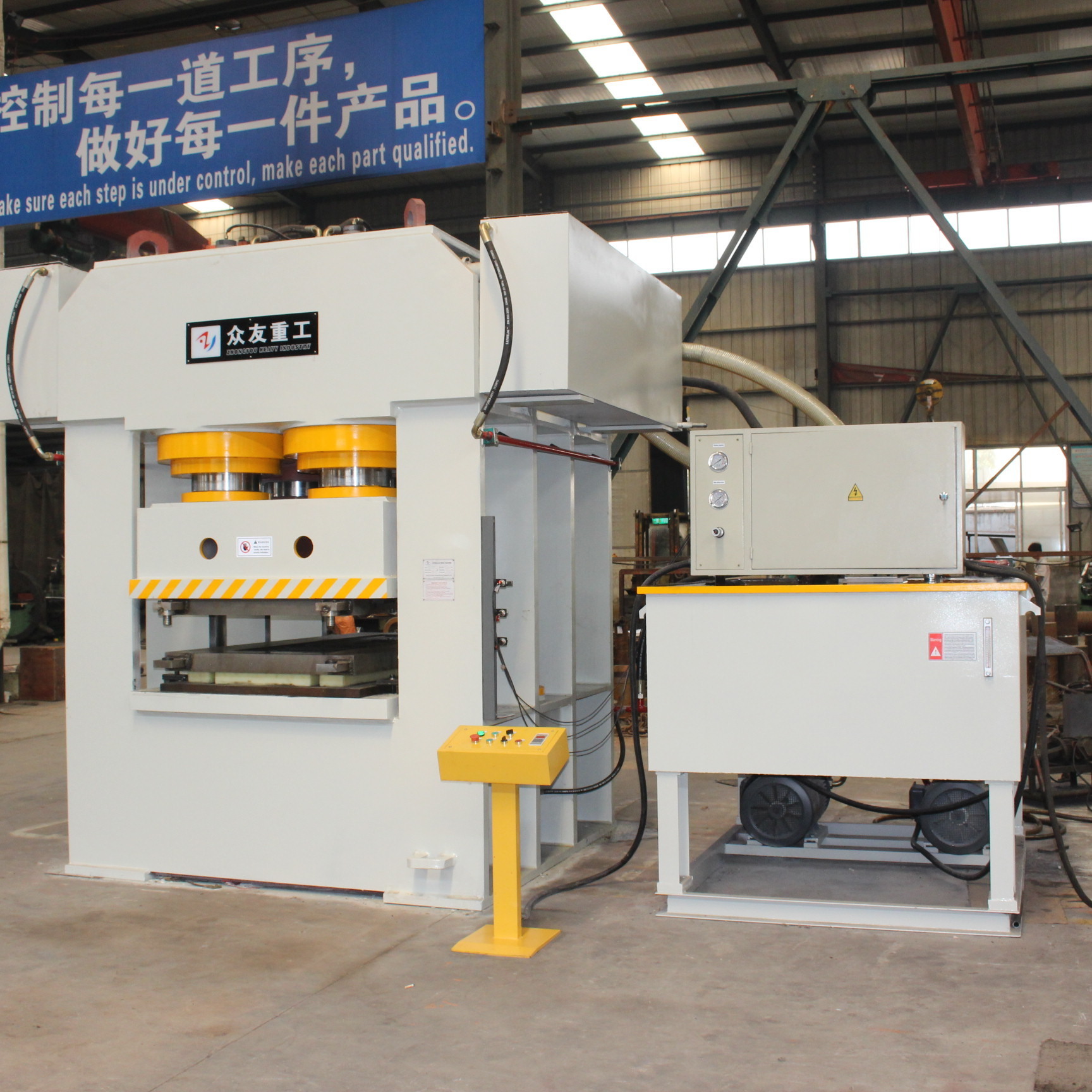 Steel metal sheet panel door hydraulic stamping press machine