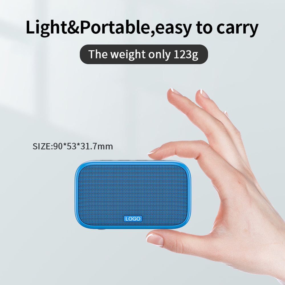 MP3 Player Bluetooth Music Speaker BT5.0 Version 6W Up to 6 Hours Working Time Support Micro SD Card Audio Input for Party