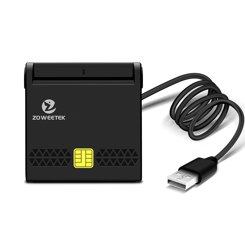 Zoweteek USB 2.0 skimmer card reader 12026-10 Multi Smart Card Reader Writer Adapter for CAC/SIS/SIM/SD/Credit/ID/IC/ATM Card