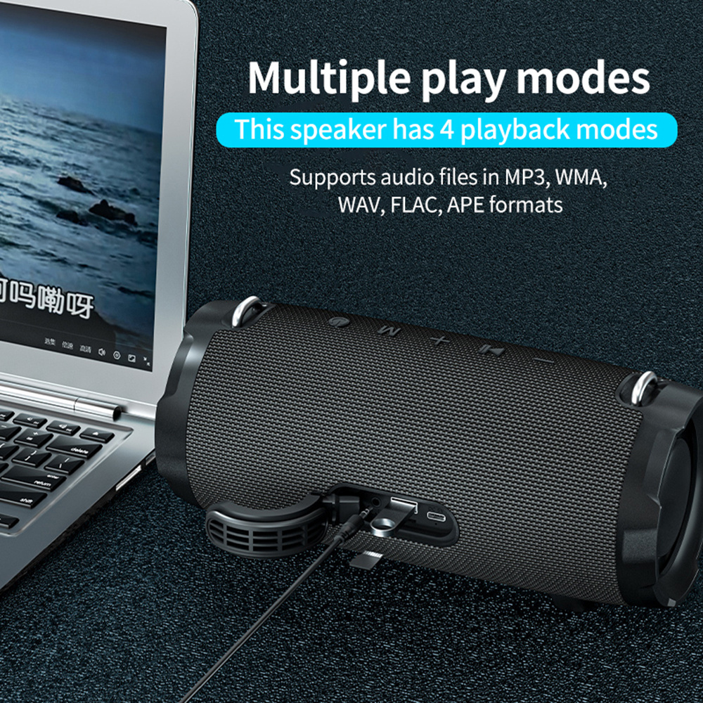 Fashion Bluetooth Speaker Portable Mini 40W IPX5 Waterproof Support Audio Input Micro SD Card and USB Flash Driver BT5.0 Speaker