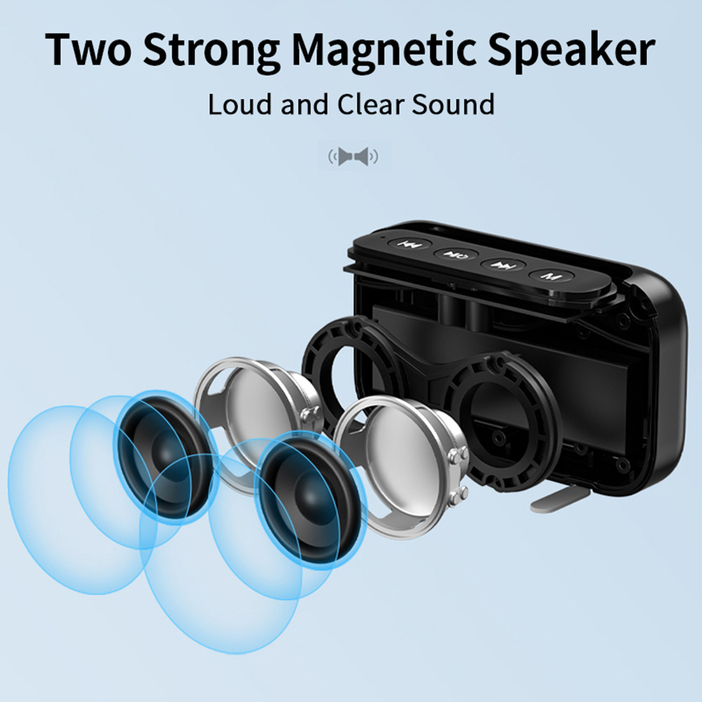 MP3 Player Bluetooth Music Speaker BT5.0 Version 6W Up to 6 Hours Working Time Support Micro SD Card Audio Input for Party